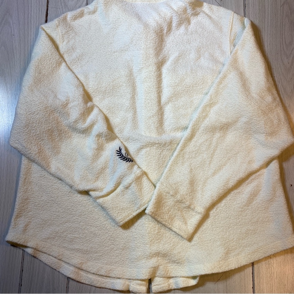 Victoria's Secret PINK Solid White Reverse Fleece Shacket ~ Size M - Picture 7 of 8